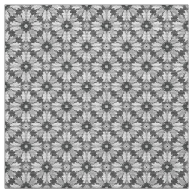 Grått- och Light Grått Tiles mönster Tyg (Provkarta)