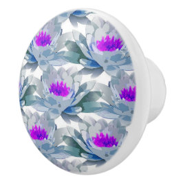 Grått och lila blommor mönster knopp