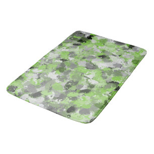 Grått- och Lime Green Paintball Badrumsmatta