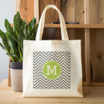 Grått- och limfällor med Anpassningsbar Monogram Tygkasse<br><div class="desc">En djärv konsthandling i färsk,  glad färg. Om du behöver justera monogrammen klickar du på knappen Anpassa och gör ändringar.</div>