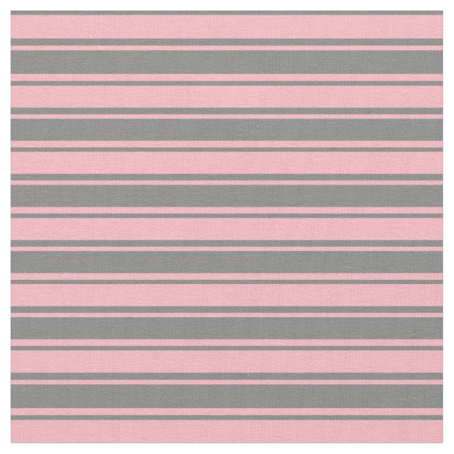 Grått och Ljus rosa stripe Mönster Tyg (Närbild)