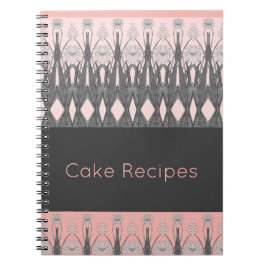 Grått- och Ljusa rosa artiklar Anteckningsbok