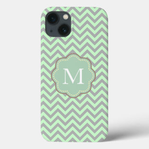Grått och Mint Chevron