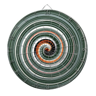 Grått och orange spiral mönster piltavla