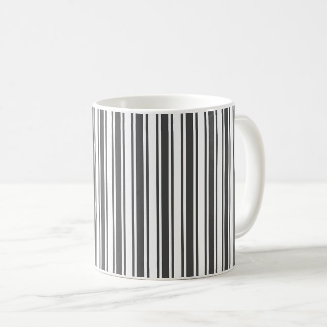 Grått och rand av träkol kaffemugg (Framsida höger)