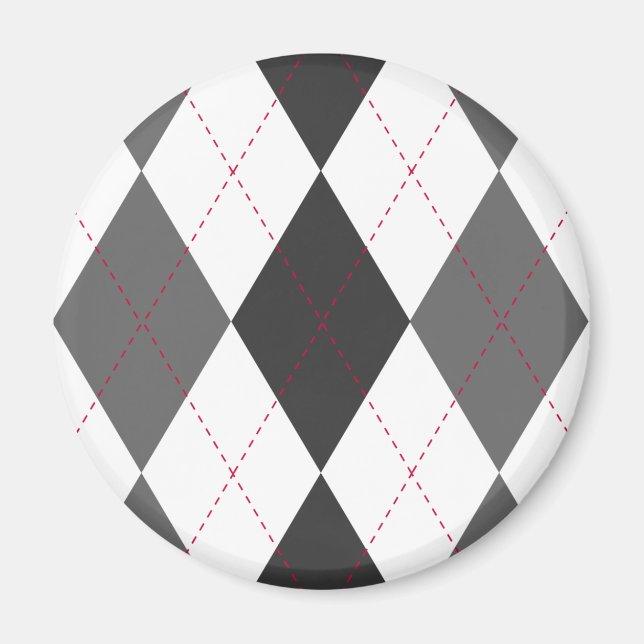 Grått och Röda argyllene magnet (Framsidan)