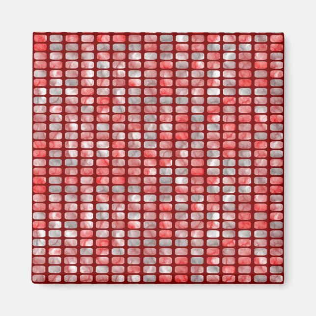 Grått och röda block magnet (Framsidan)