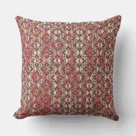 Grått- och rödblommor kudde