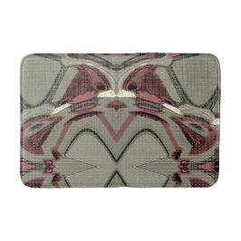 Grått- och rödfärgskonst Abstrakt Badrumsmatta