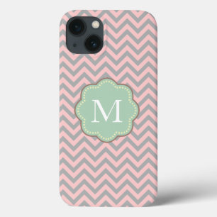 Grått och Rosa Chevron