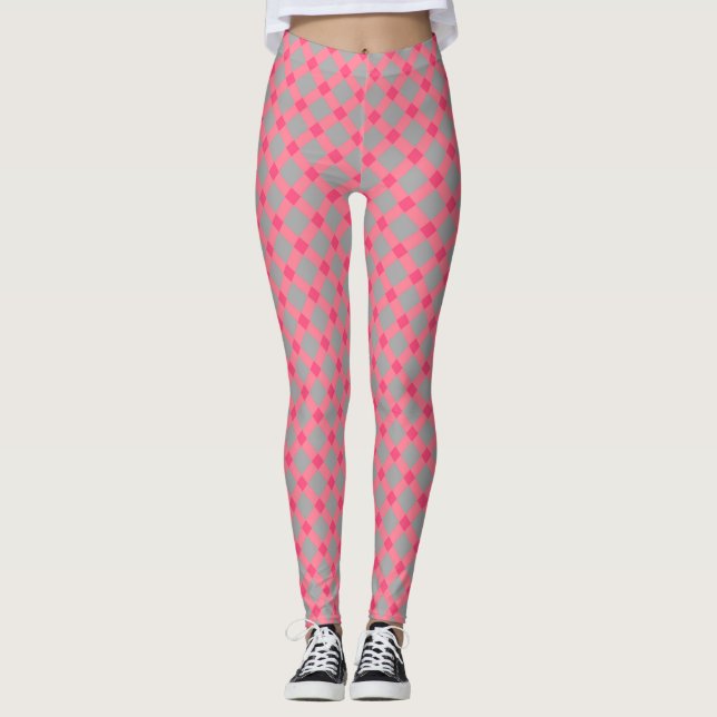 Grått och rosa leggings (Framsida)