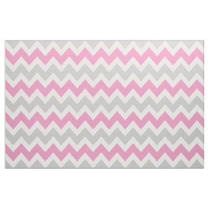 Grått och Rosa Modern Chevron Large Tyg