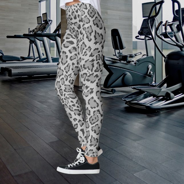 Grått och svart Cheetah Print Leggings (Skapare uppladdad)