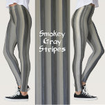 Grått och svart, enfärgad, kantad, rand leggings<br><div class="desc">Dessa baljväxter i vågar i rand i svart och grått är en roligt och en edgy monokromatisk grått-utformning. Det monokromatiska mönster gör en påstående i mode som är roligt och chic.</div>