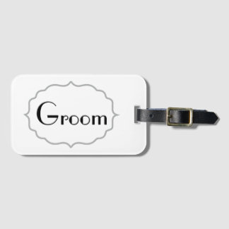 Grått och svart groom bagagebricka