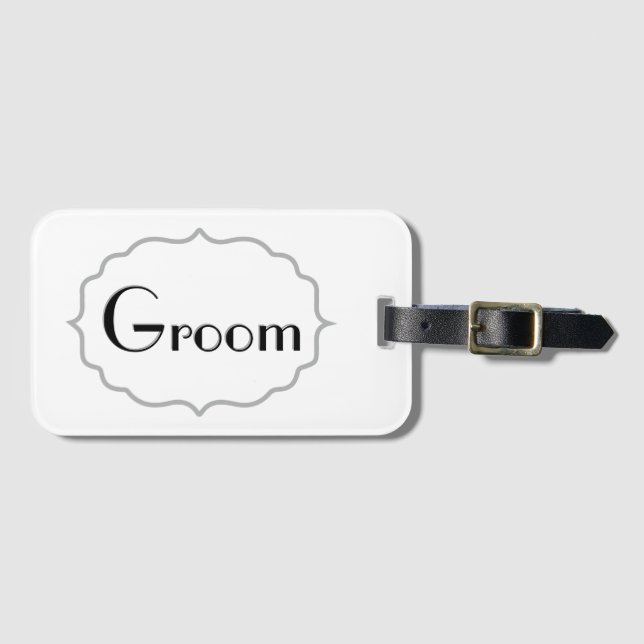 Grått och svart groom bagagebricka (Framsida horisontal)
