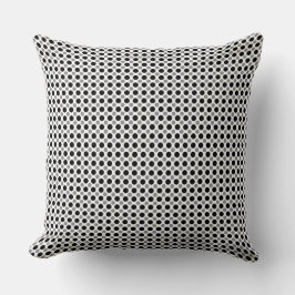 Grått och svart polka dots kudde