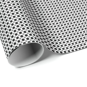 Grått och svart polka dots presentpapper