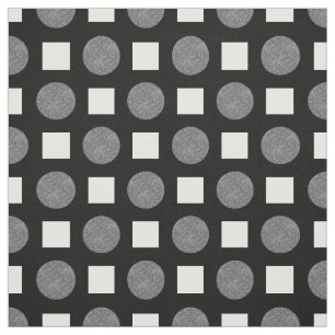 Grått och svart polka dots tyg