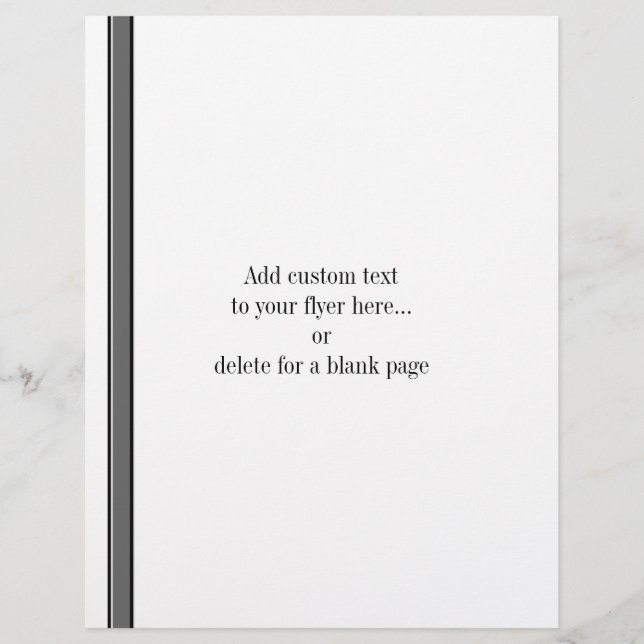 Grått och svart Rand på vit Flyer-mall Reklamblad (Framsidan)
