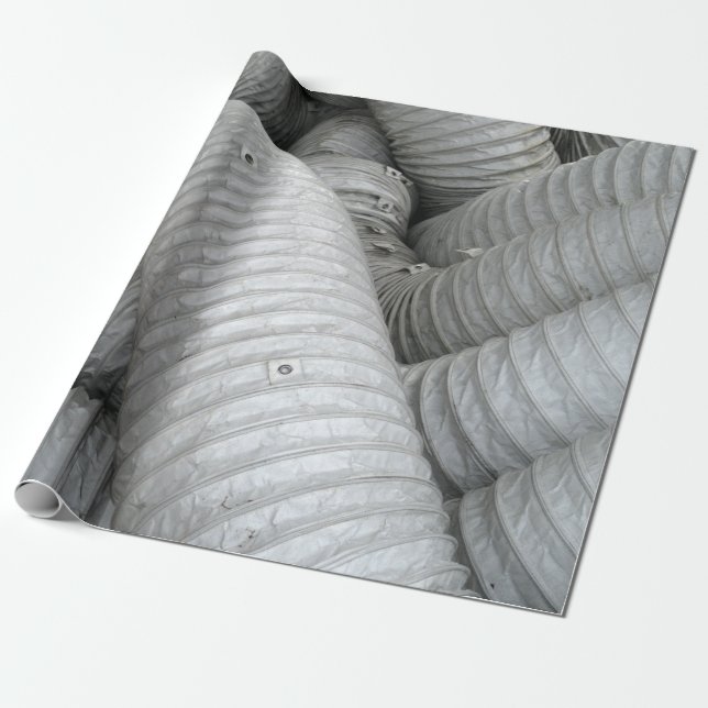 Grått och svart tyg soffa presentpapper (Utrullad)