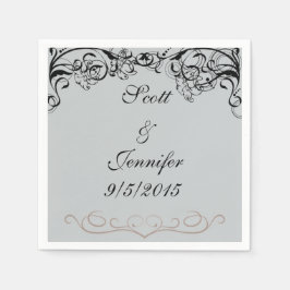 Grått och svarta blöjor pappersservett