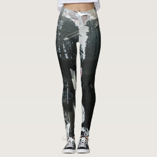 Grått- och svartfoto leggings