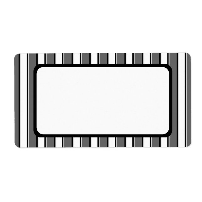 Grått- och svartrandar på vit fraktsedel (Framsidan)