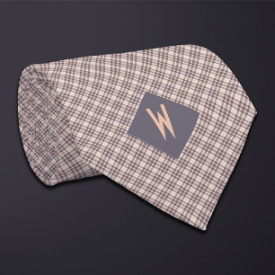 Grått- och taupe Play Monogram Slips