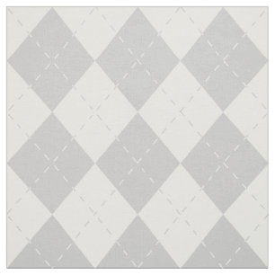 Grått och vit Argyle Tyg