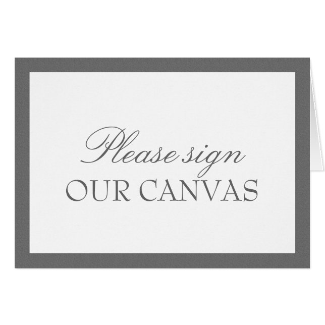 Grått och vit| Bröllop OBS Kort (Framsidan Horizontal)