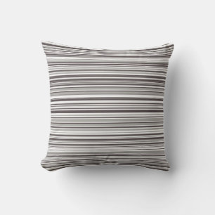 Grått och vit enkel Modern Stripe Mönster Kudde