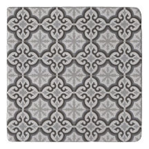 Grått och vit geometrisk marockansk til Mönster