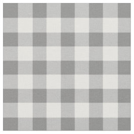 Grått och vit Gingham Check Mönster Tyg