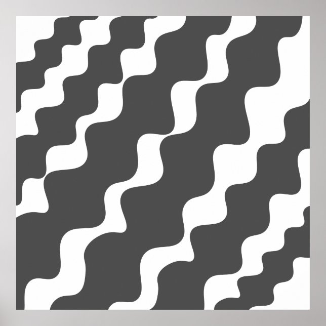 Grått och vit lutning vinkarare mönster poster (Framsidan)
