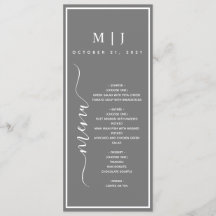 Grått och vit minimalistisk Bröllop