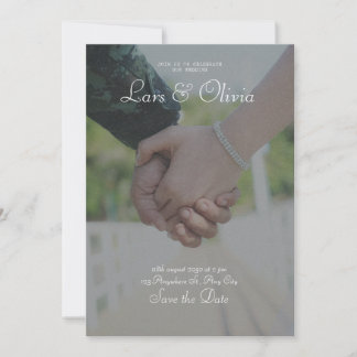 Grått och vit minimalistisk Pappra struktur Bröllo Inbjudningar