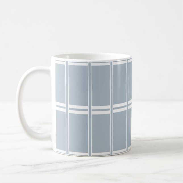 Grått och vit mönster kaffemugg (Vänster)