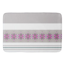 Grått och vit Rand med Rosa mönstrad accent