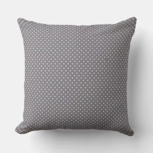 Grått och Vita Polka dots Dekorativ kudde
