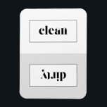 Grått- och vitfet stencil-typografi magnet<br><div class="desc">En modern och vismisk diskmaskinsmagnet som kan liva upp ditt kök. Den här grått- och vit diskmaskinens magnet har modern stencil-typografi. Det här blir en perfekt som en gåva från studenten eller bröllop. Andra färg finns tillgängliga.</div>