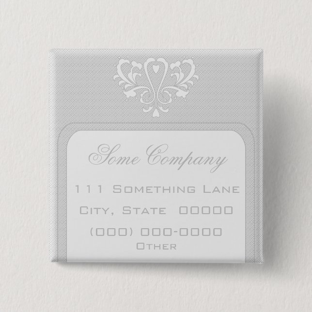 Grått- och vithjärtskada knapp (Framsida)