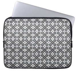 Grått- och vitmönster laptop fodral