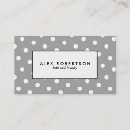 Grått- och vitpolkaen pricker mönster visitkort