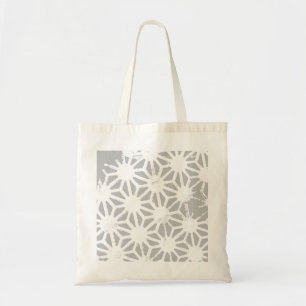 Grått och vitt geometriskt mönster tygkasse