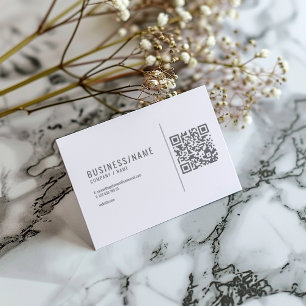 Grått och vitt QR-kod affärskort Visitkort