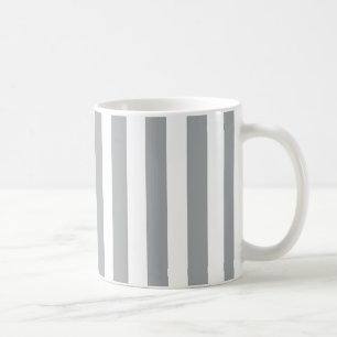 Grått och vitt strimlat Mugg