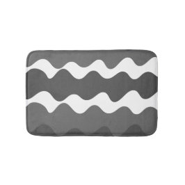 Grått och vitt vågrät vinkarare mönster badrumsmatta