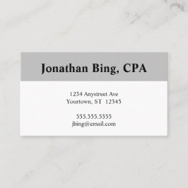 Grått- och White Accountant Finance Visitkort