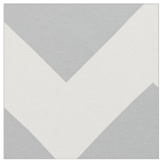 Grått och White Chevron Rand Tyg